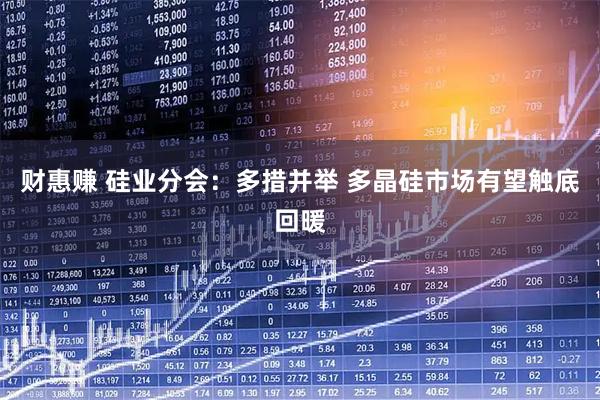 财惠赚 硅业分会：多措并举 多晶硅市场有望触底回暖