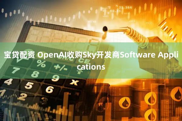 宝贷配资 OpenAI收购Sky开发商Software Applications